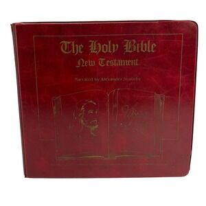 Alexander Scourby New Testament Audio Cassette Set KJV Red 12 Tapes Vintage 1984